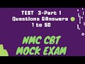 2020 NMC UK CBT Mock Test 3 PART-1 (MCQ) Nursing SAMPLE QUESTIONS AND ANSWERS (1 to 50) NURSE REVIEW