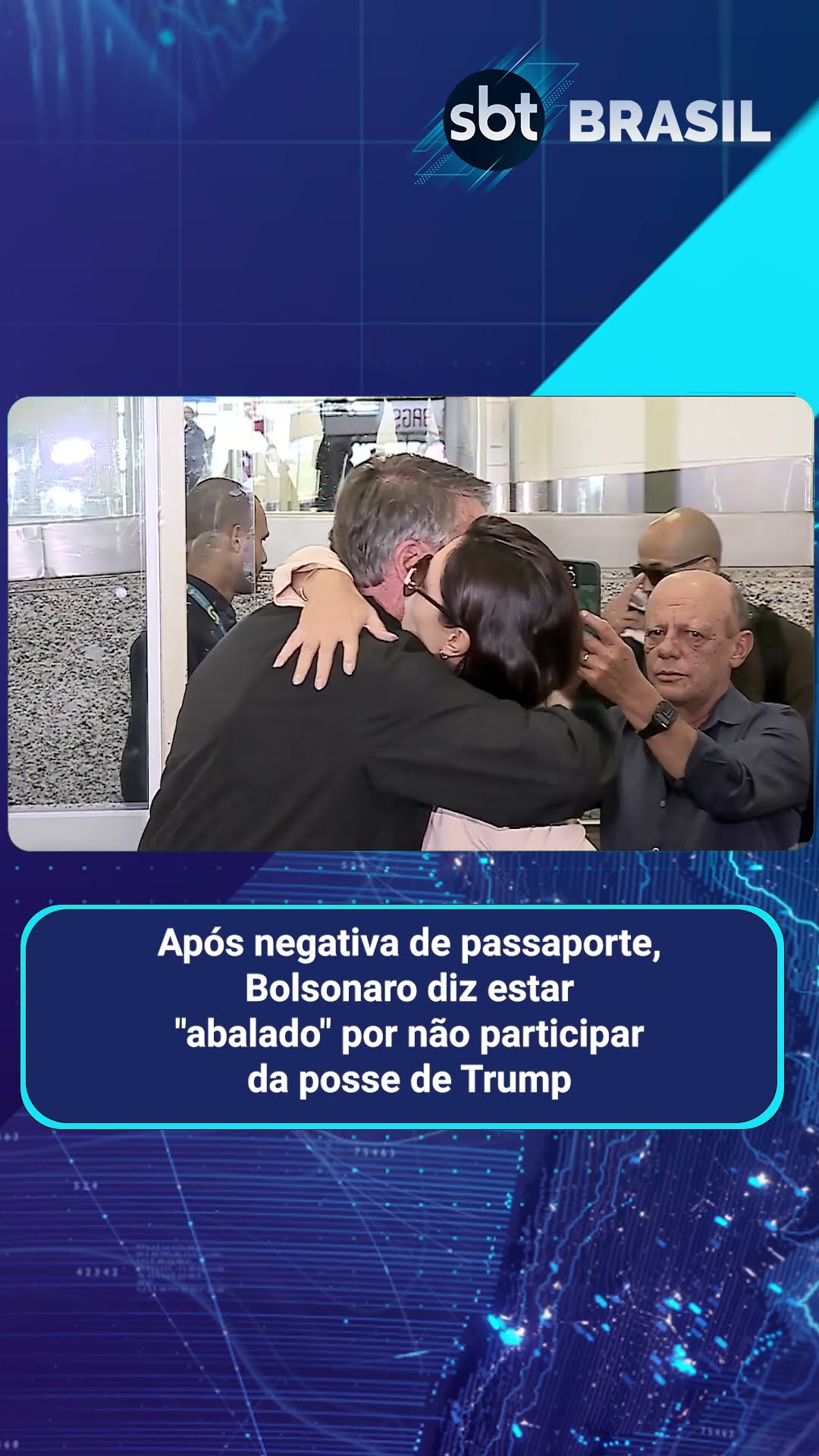 Bolsonaro diz sentir constrangimento em não poder ir à posse de Trump | SBT Brasil (18/01/25)