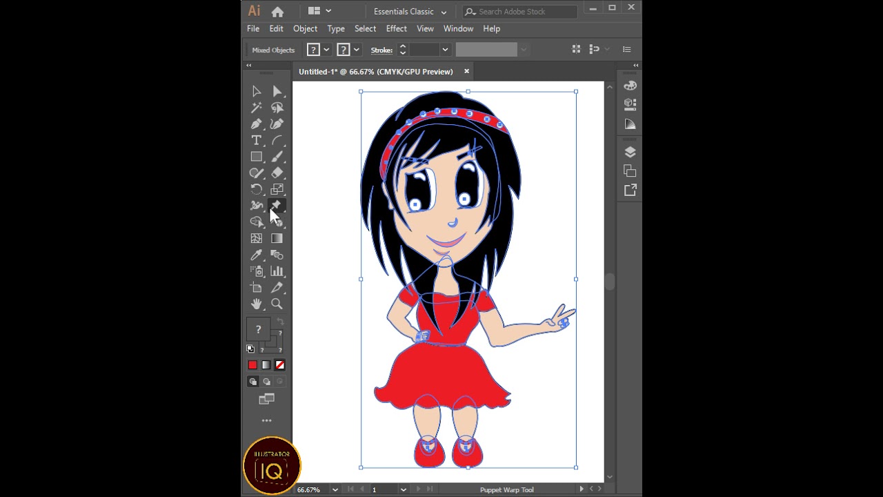 How to use Puppet Wrap Tool illustrator 