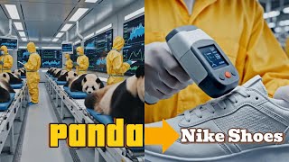 Inside the Factory: How White Panda Becomes Iconic Nike Shoes | Full Production Process