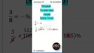 mengubah pecahan biasa menjadi persen  ( part 1)#matematika #matematikasd #pecahanbiasa #