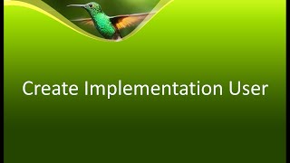 How to Create Implementation Users