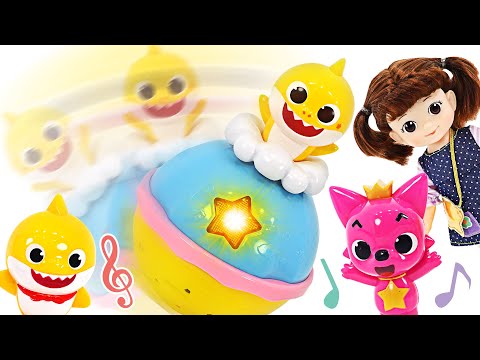 Pinkfong Good Night~ Twinkle cute little shark <strong>lamp</strong>! | PinkyPopTOY