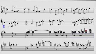 Jimmy sax -time -sax alto sheet-score playback