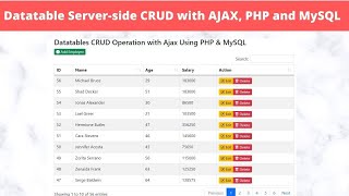 Datatable CRUD Operation Using Ajax with Bootstrap 5, PHP and MySQL
