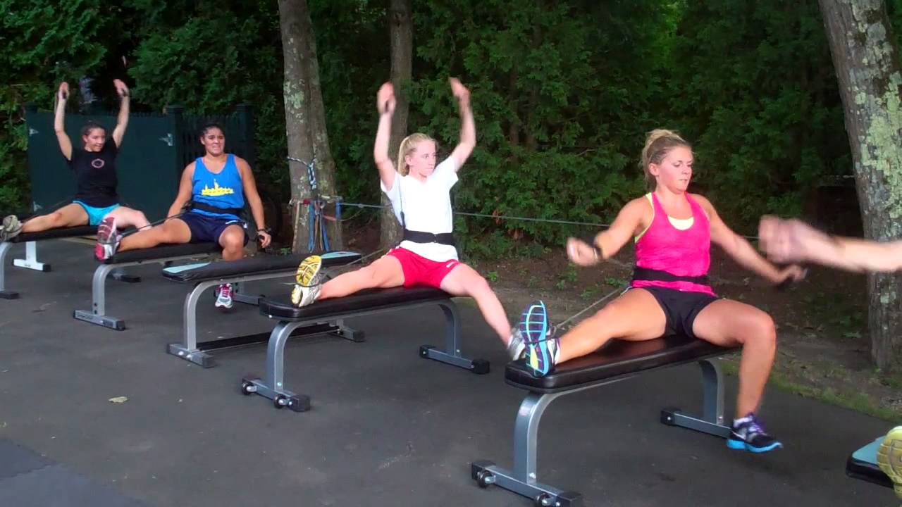 Burdenko Athlete Training - sitting kick-outs with resistance tubing camera iphone 8 plus apk