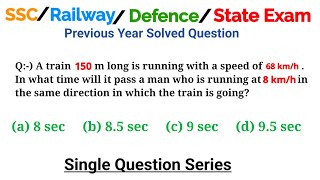 A Train 150 M Long Is Running With A Speed Of 68 Kmh. In What Time Will It Pass A Man Who Is Runnin