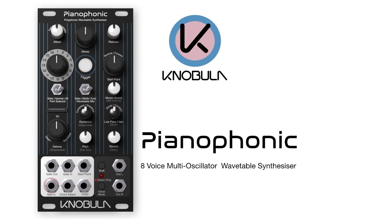 KNOBLA Pianophonic モジュラーシンセサイザー Knobula Pianophonic - Poly Wavetable Synth - SonicLAB Review by