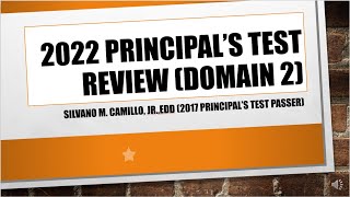 2022 PRINCIPAL'S TEST DOMAIN 2