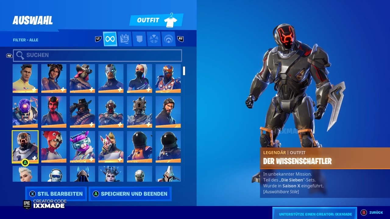 Der Wissenschaftler | LEGENDÄR | OUTFIT | SKIN | FORTNITE | FNSIDE