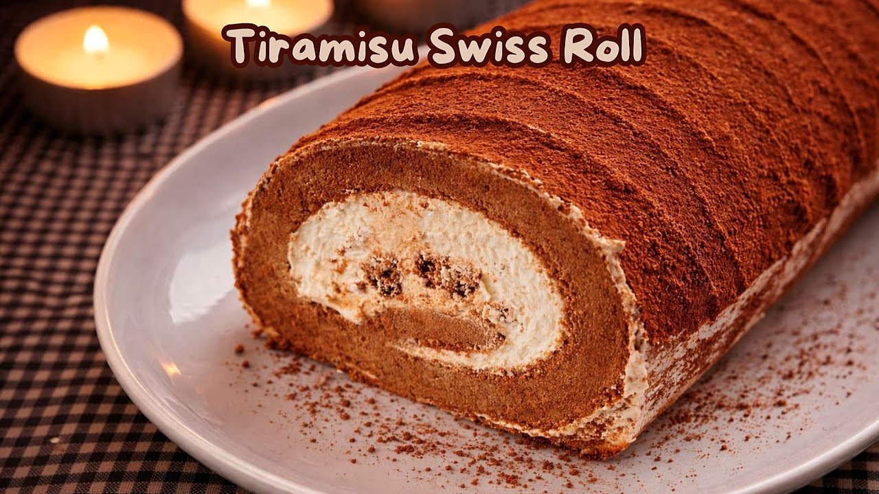 Tiramisu Swiss Roll ☕𐙚 ˚🍰 ⋆｡˚ ᡣ𐭩 Warmlii Baking  