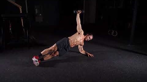 Dumbbell Side Plank Rotations