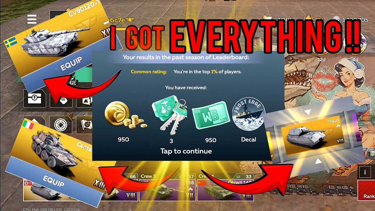 Leaderboard Rewards & GAMBLING ALL IN - War Thunder Mobile 