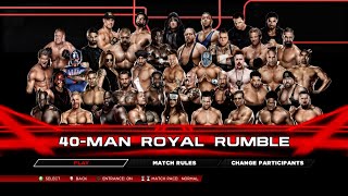 WWE 2K14 Gameplay - 40-Man Royal Rumble Match (No Commentary)