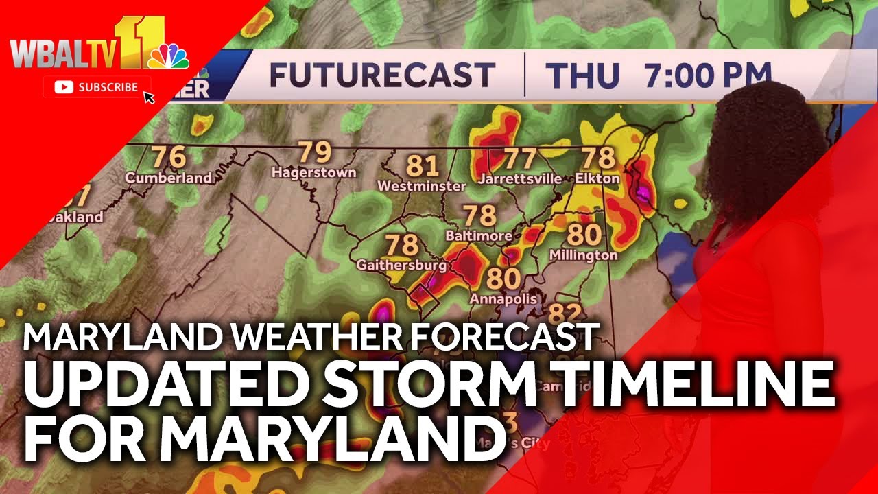 Updated timeline: Storms Thursday afternoon in Maryland - YouTube