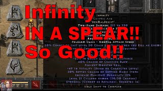 D2R Runewords - 2.4 PTR Infinity (Ber Mal Ber Ist) IN A SPEAR!!