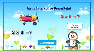 Juego Interactivo PowerPoint Vamos a Multiplicar + Plantilla Juego screenshot 2