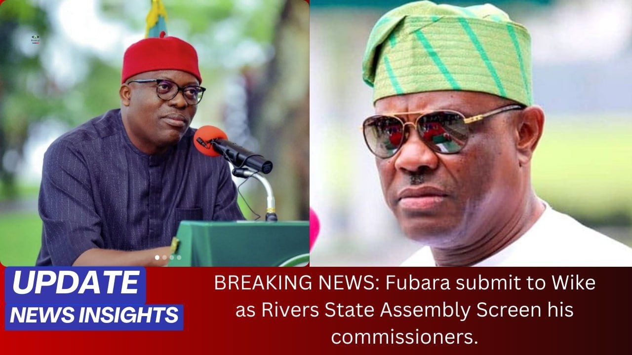 BREAKING NEWS: Fubara submit to Wike as Rivers State Assembly Screen his commissioners.