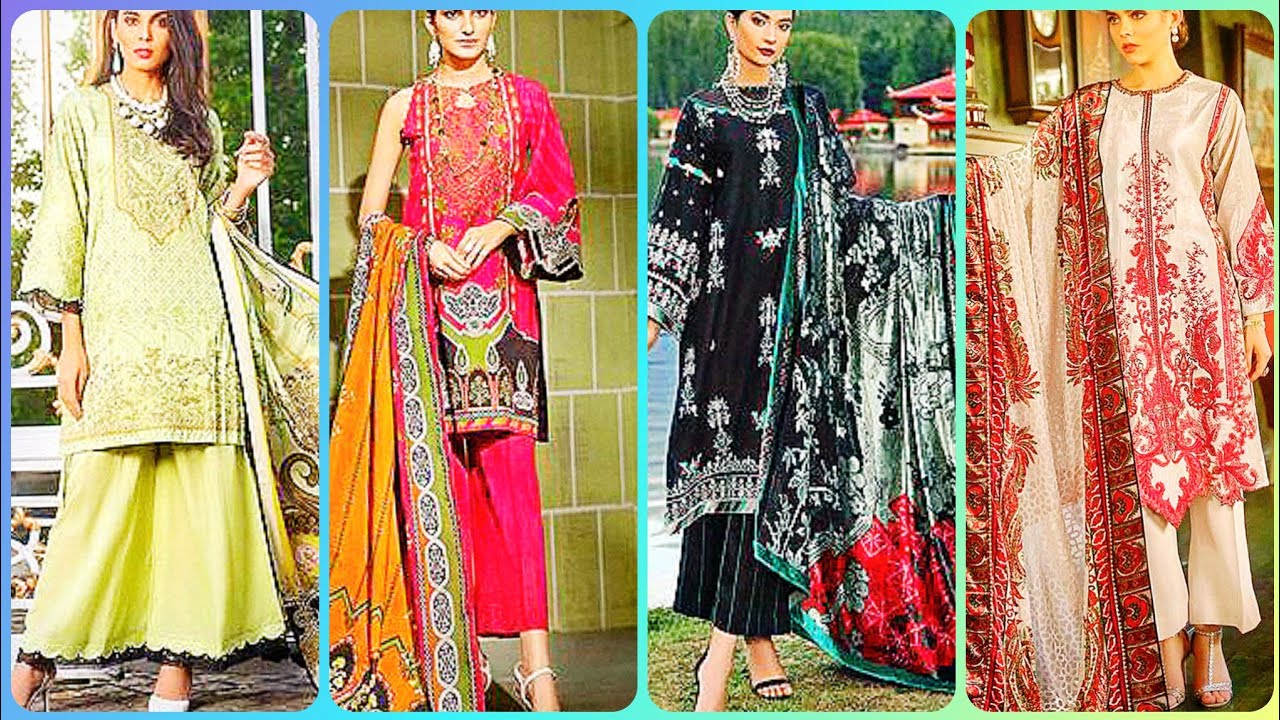 Best collection of summer lawn DRESSES LATEST stylish dresses for girls AND women YouTube