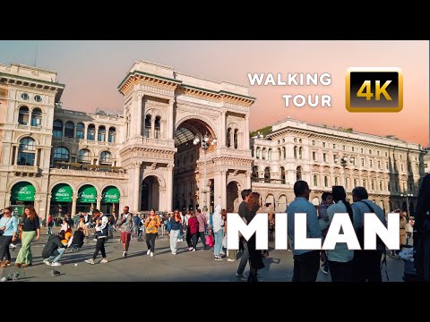 Milan, Italy – 4K Walk through the grand Cathedral Square