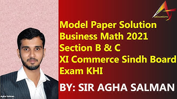 Business Math Solved Model Paper XI Commerce