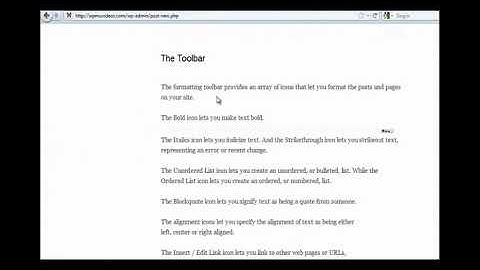 How to use the WordPress visual editing formatting toolbar