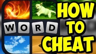 4 Pics 1 Word - HOW TO CHEAT - Part 2 (iPhone Gameplay Video / 4 Pics 1 Word Cheats) screenshot 2