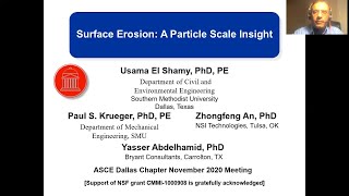 Technical Session - Surface Erosion: A Particle Scale Insight