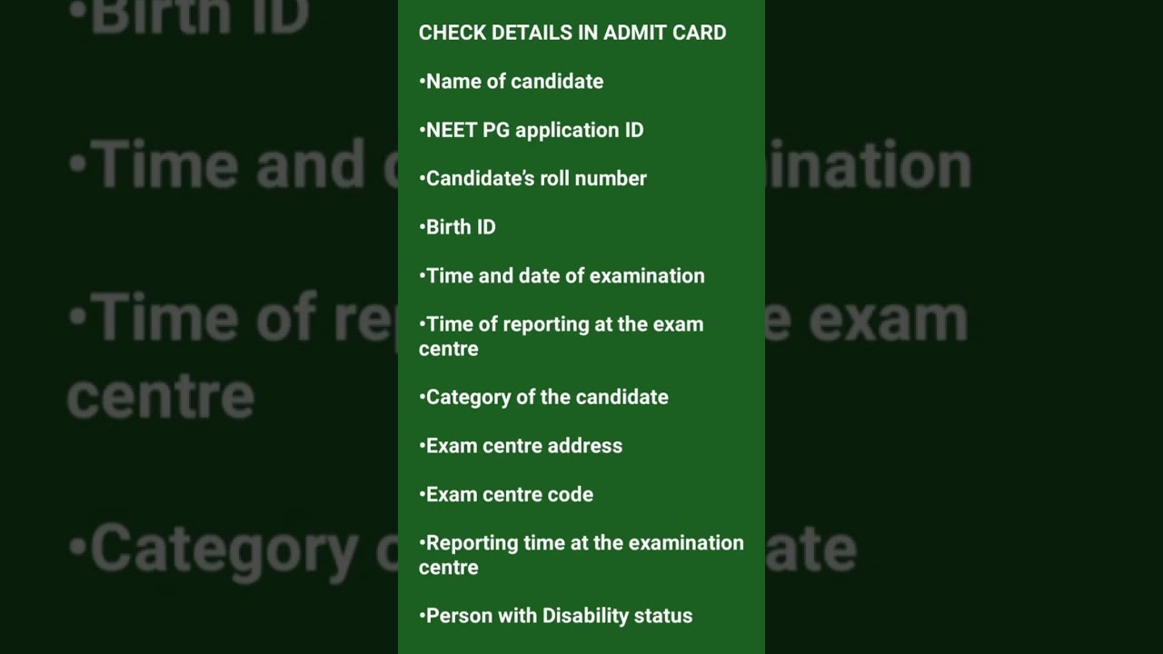 NEET PG 2023 ADMIT CARD RELEASED (EXAM MARCH-5)