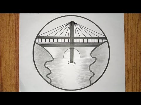 Circle Scenery Art Draw || Easy Step Bay Step || Beautiful Design ...