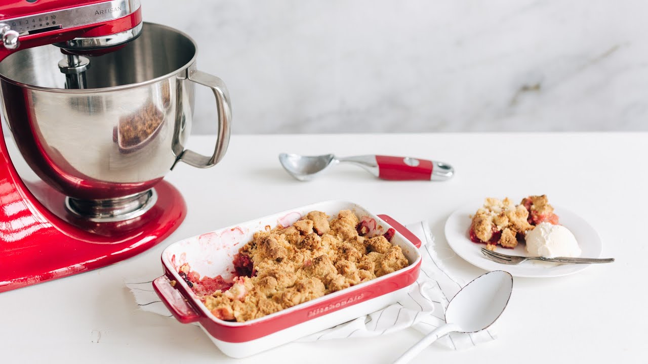 Raspberry Apple Crumble Recipe Kitchenaid Youtube