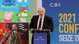 BORIS JOHNSON SPEECH PEPPA PIG WORLD + LENIN QUOTE + SKILLS