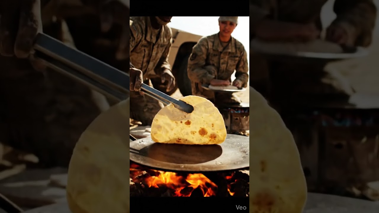 2 USA Army Soldiers Cooking Chapati in the Desert | Real-Time Survival & Teamwork 💪🔥