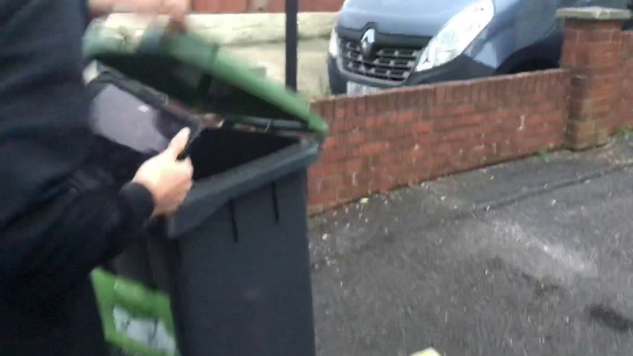 Putting the green waste bin back after bin collection YouTube