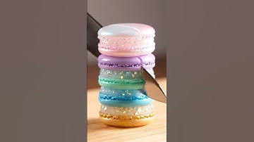 ✨ ASMR Glass Macaron Stack Cutting  Crystal Satisfying 8K 🌈💎 #ai #aiasmr