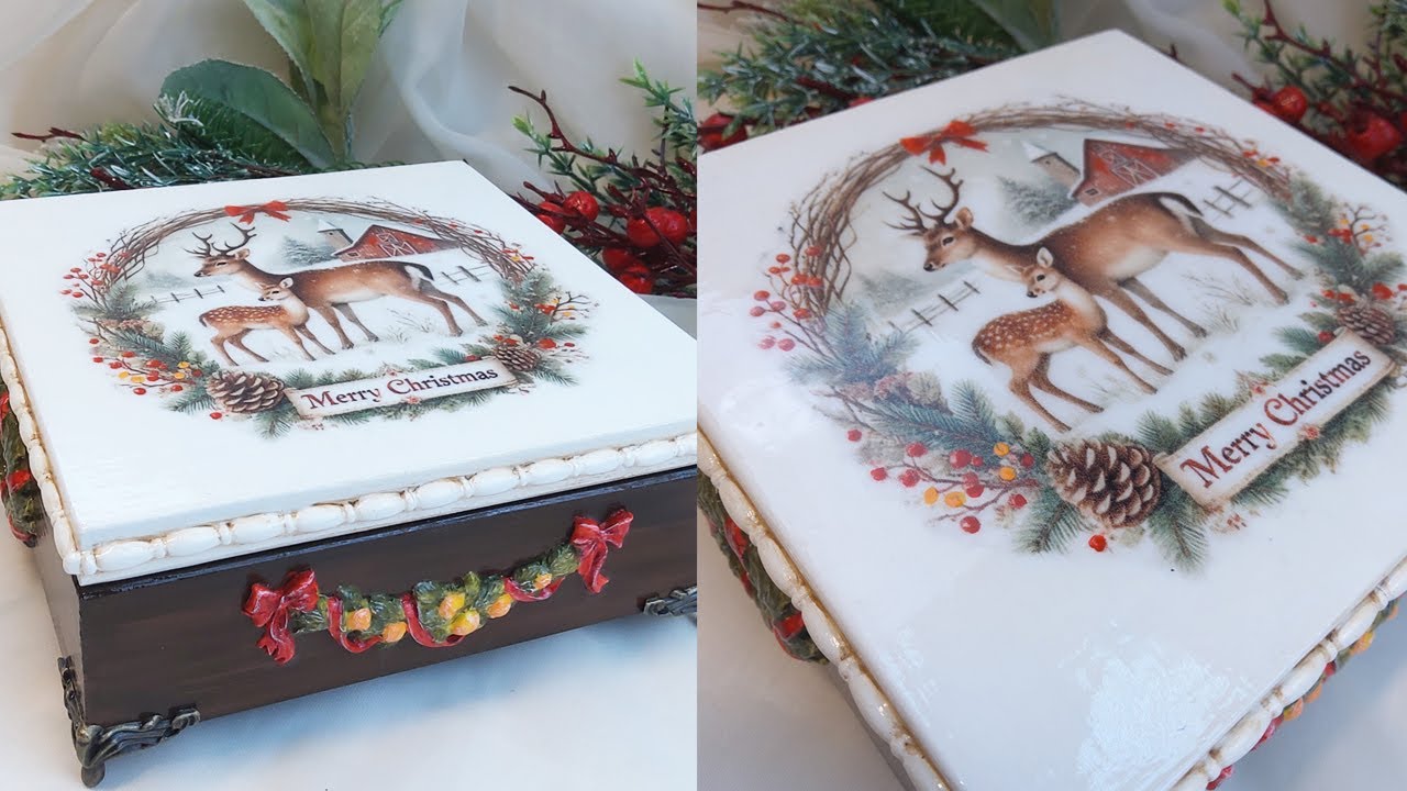 Decoupage for Beginners Tutorial 🎄 Christmas Crafts Ideas