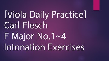 Viola Scale Carl Flesch F Major No.1~4 Scale System 1 Octave Each String Play Along Piano