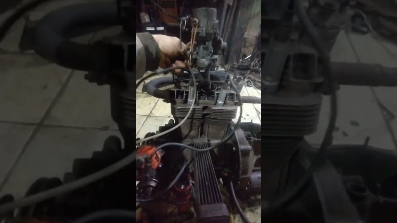 Motor de Fusca, modificado para 2 cilindros em linha. 