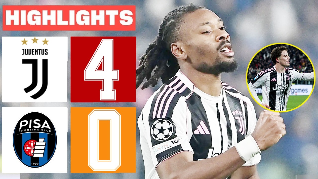 Juventus vs Pisa 4-0 - All Goals & Highlights 2026 🔥 Khéphren Thuram Goal