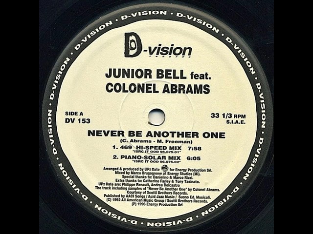 Watch Junior Bell feat. Colonel Abrams – Never Be Another One (Piano-Solar Mix) on YouTube Watch Junior Bell feat. Colonel Abrams – Never Be Another One (Piano-Solar Mix) on YouTube