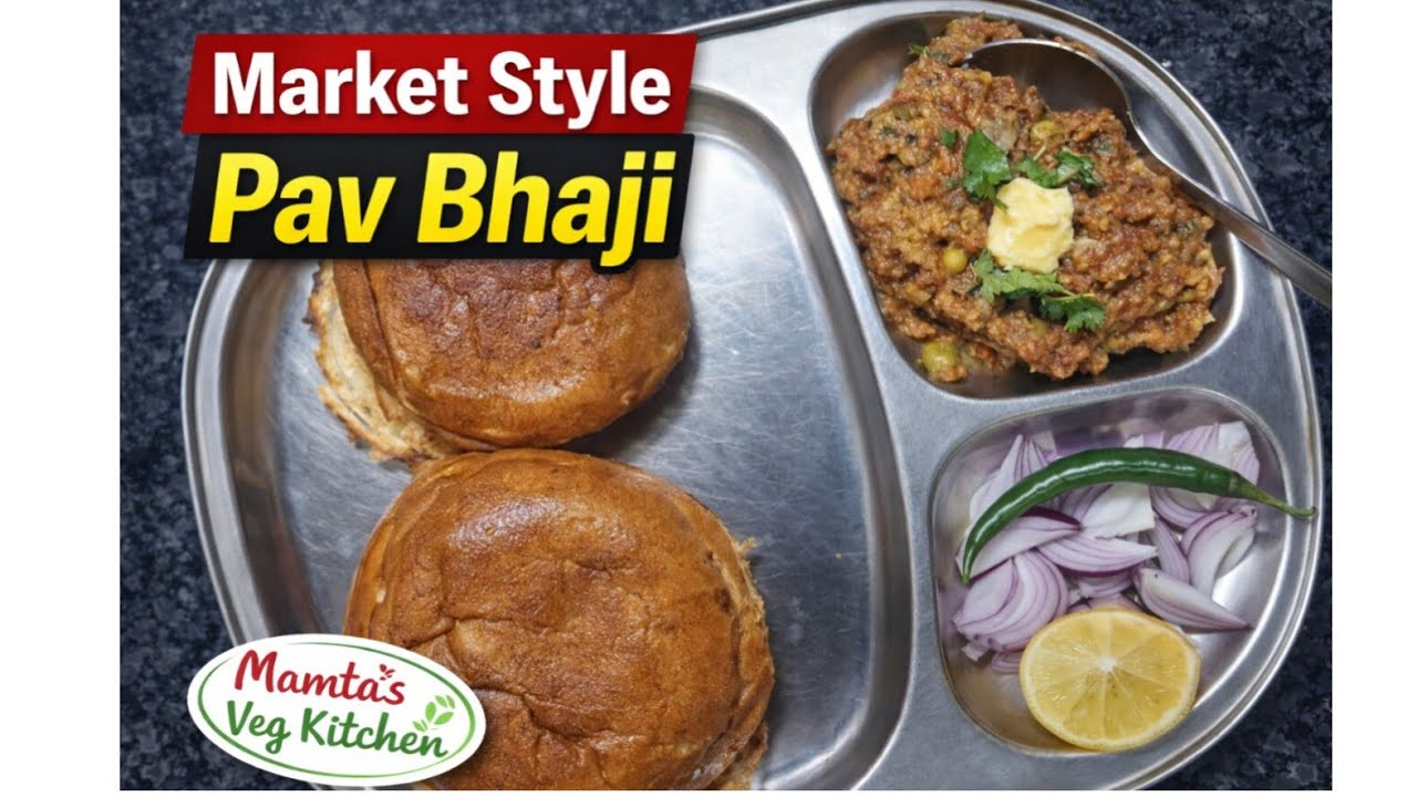  “Ghar par Perfect taste!” Mumbai Street Style Butter Pav Bhaji at Home. Ghar ka khana, bina drama.