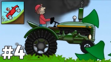 Hill climb racing - Gameplay walkthrough part 4 | "Tractor" Vehicle (android,iOS) 2024