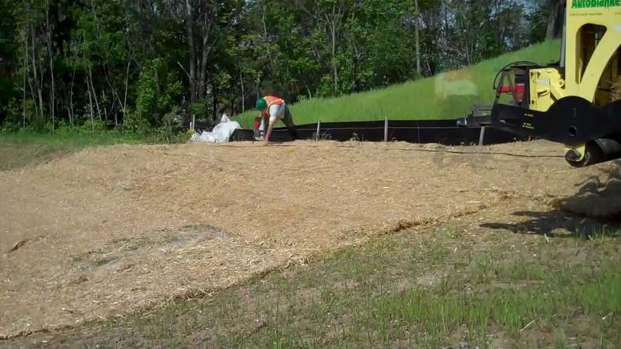 Installing Erosion Blanket with Pneumatic Stapler.mp4 YouTube