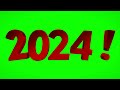 2024 футаж анимация вылетает хромакей New Year 2024 Figure 2024 year green screen Chroma key