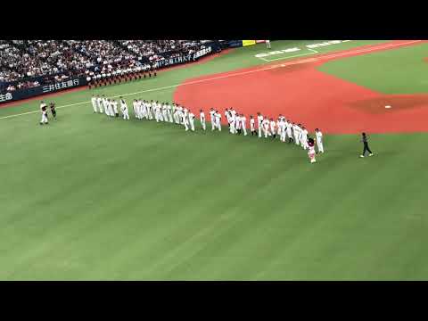 2019年9月29日　オリックスバファローズ　シーズン最終戦　外野へ挨拶