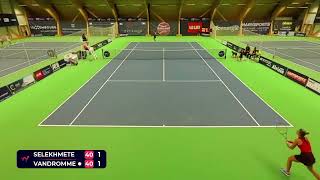 Oksana Selekhmeteva [1] (RUS) vs Jeline Vandromme [WC] (BEL) / 5-7 6-7 / W75 Petange / Quarter-final