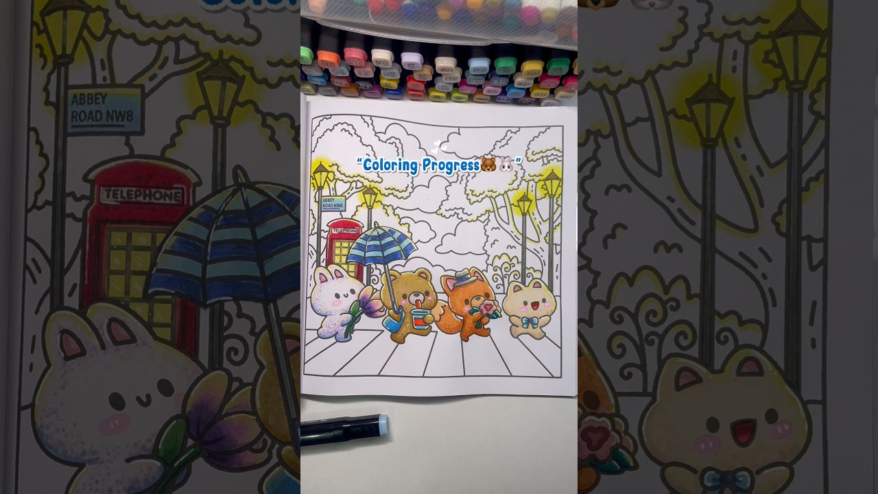 “Coloring time = healing time 🌈” 