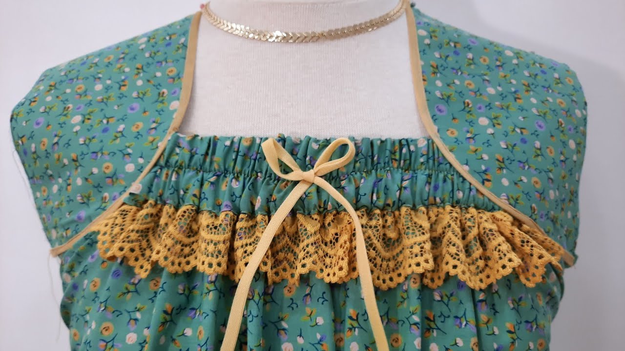 تصميم صيفي مع دانتيل عريض XL