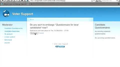 Candidate Questionnaire module