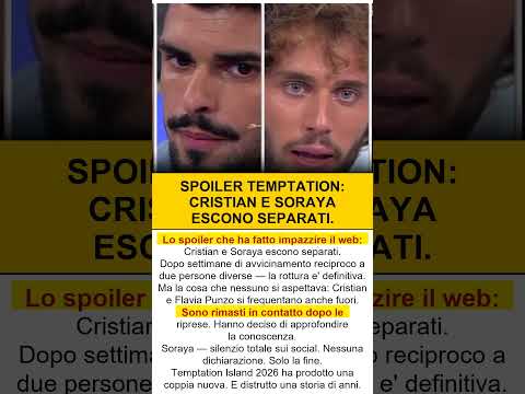 Video Cristian Soraya Escono Separati Spoiler